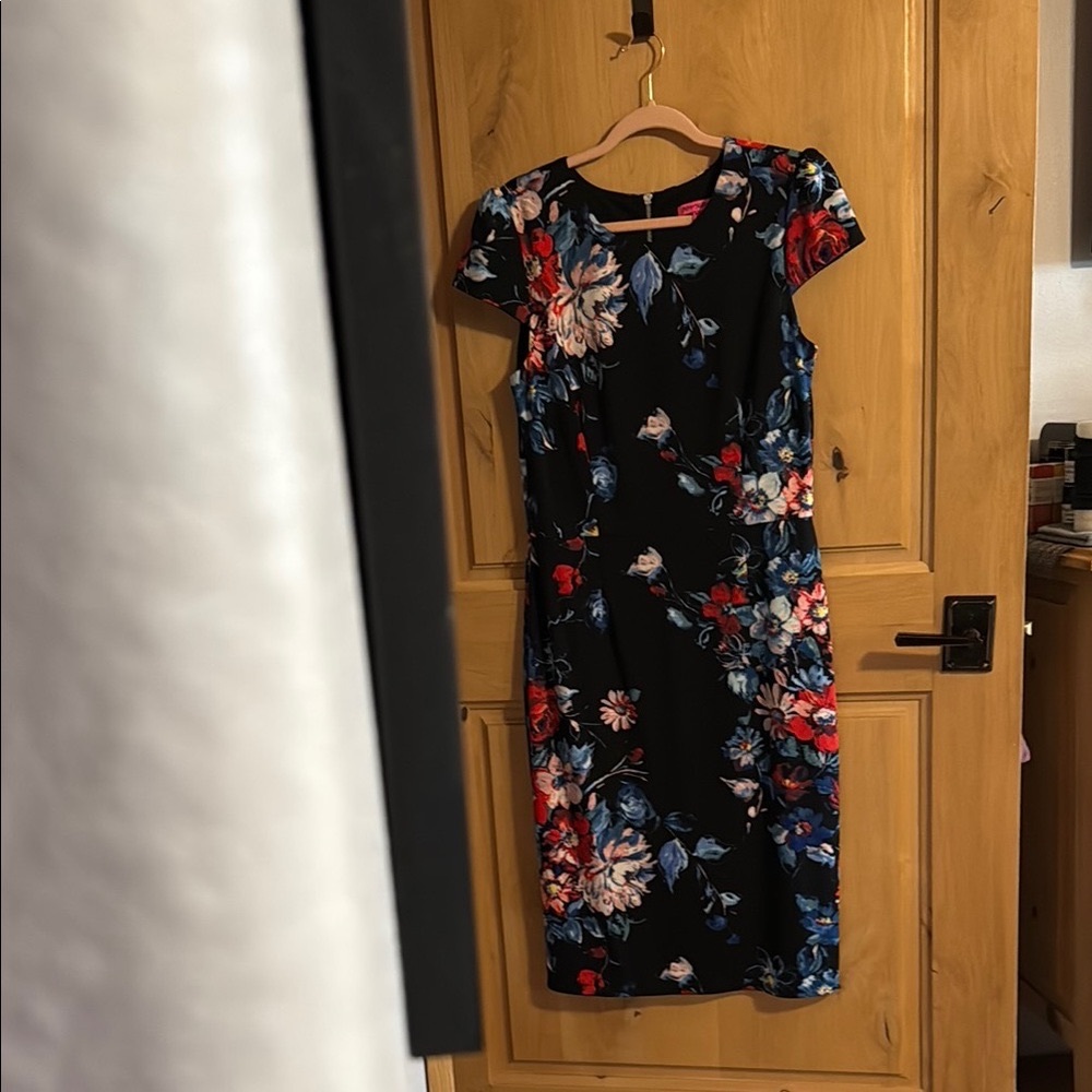 Floral Black Dress